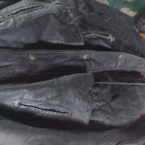 Black 100%Leather Jacket Women's size Small - Picture 2 of 4